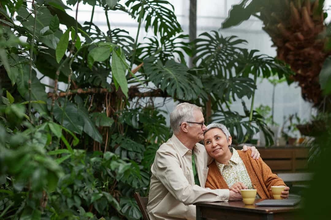 Two people having a supportive conversation