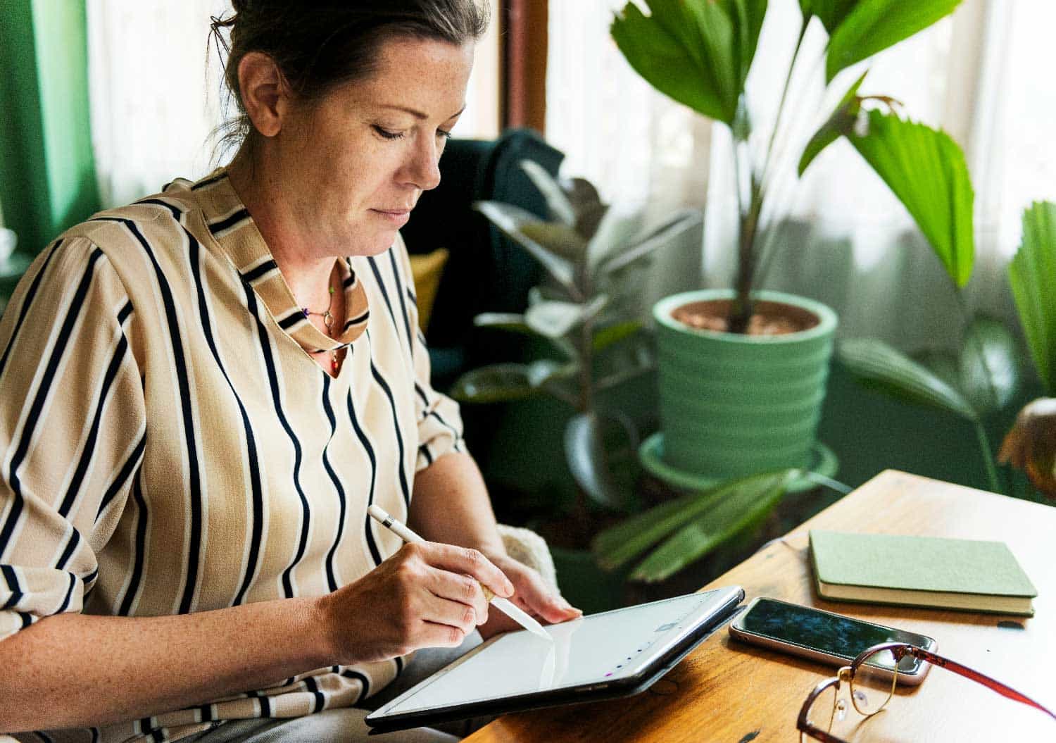 Trustestate probate case manager reviewing documents