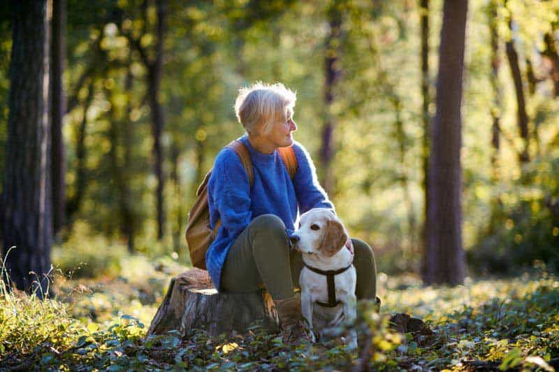 Woman and her dog